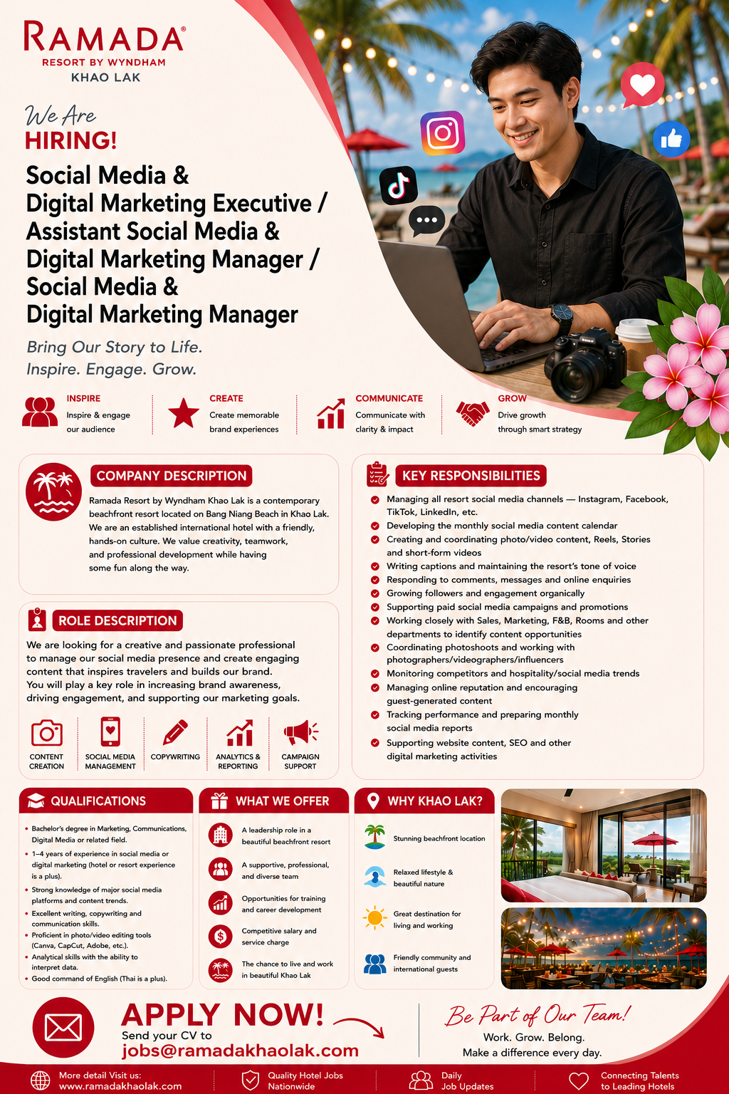 We are Hiring:  Social Media & Contant Creator